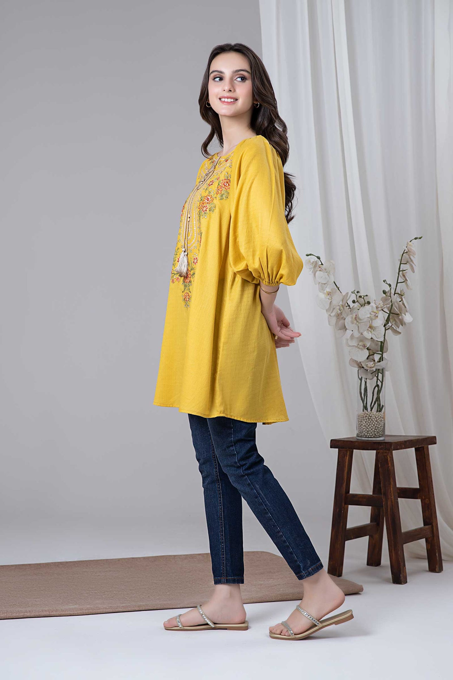 DYED DOBBY TUNIC DRESS | MB-EF24-191