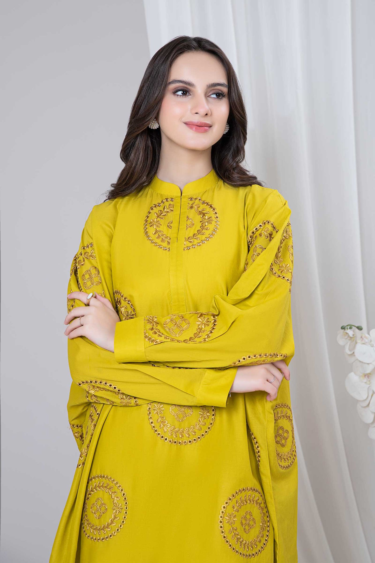 EMBROIDERED LAWN TUNIC | MB-EF24-192