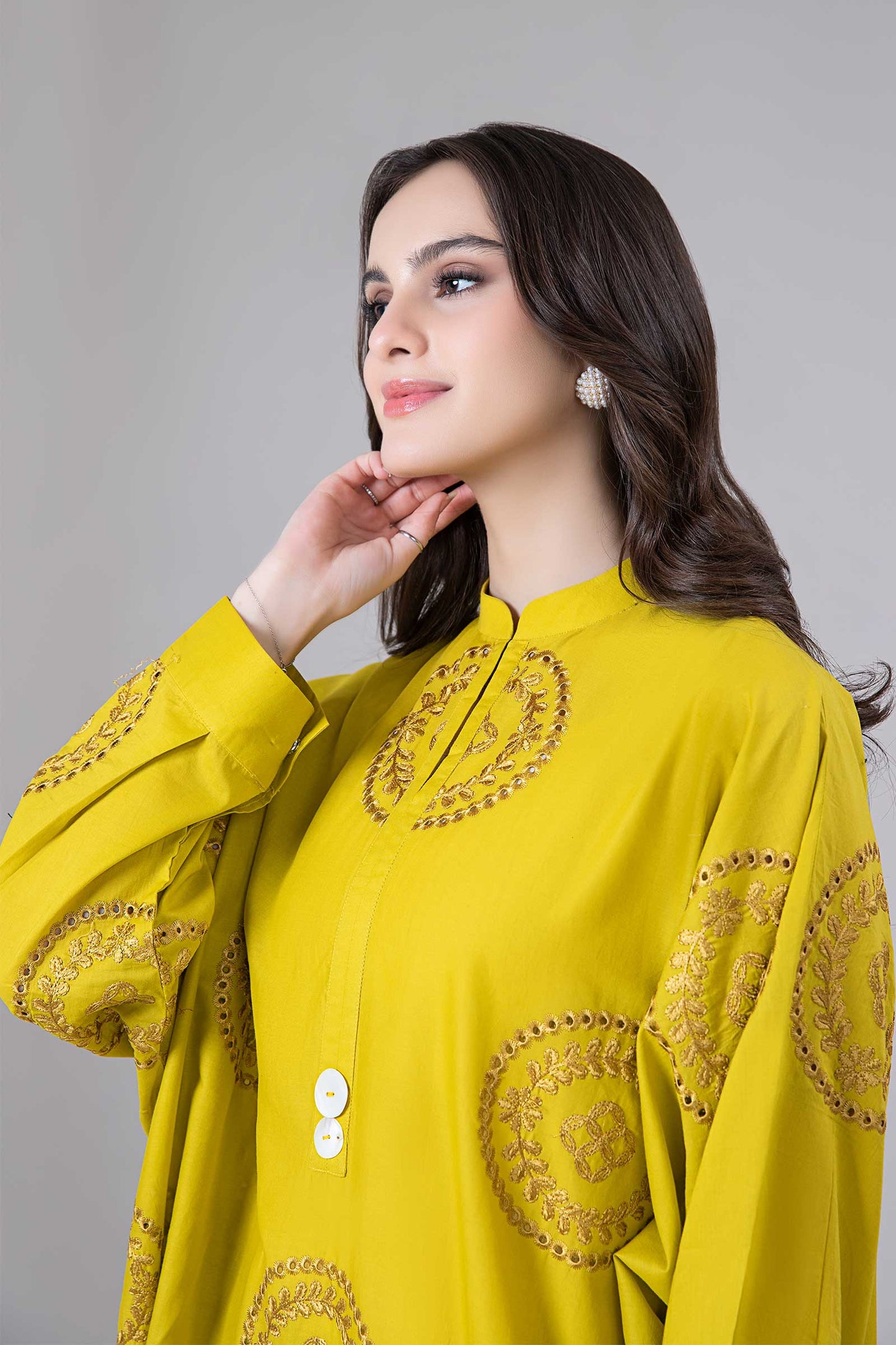 EMBROIDERED LAWN TUNIC | MB-EF24-192