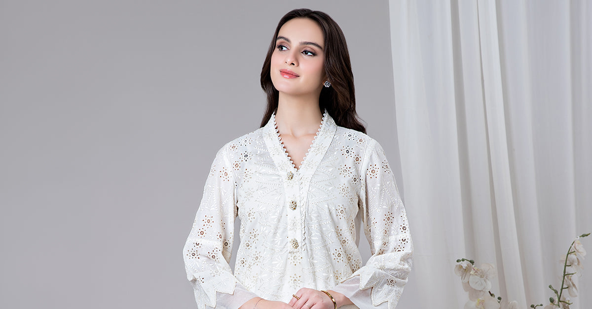 EMBROIDERED LAWN KURTA | MB-EF24-38