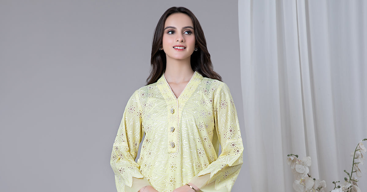 EMBROIDERED LAWN KURTA | MB-EF24-38