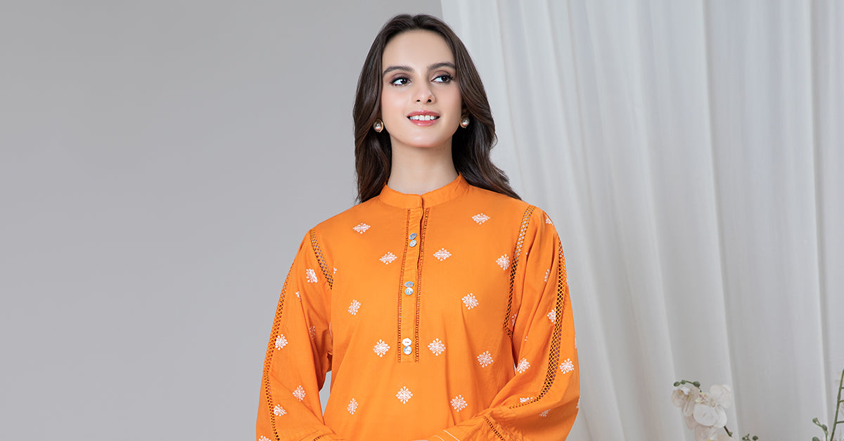 EMBROIDERED LAWN SHIRT | MB-EF24-42