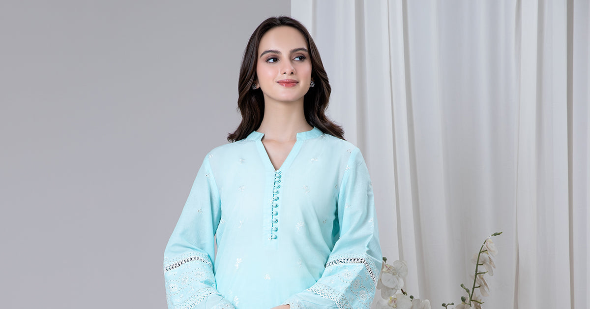 EMBROIDERED LAWN KURTA | MB-EF24-52