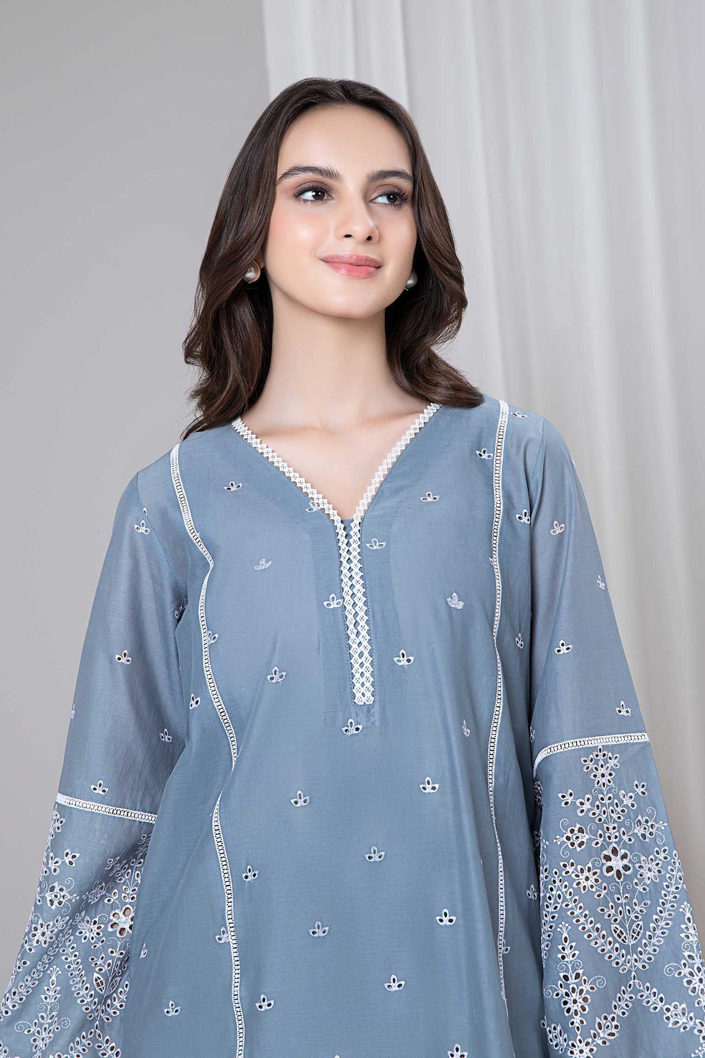 EMBROIDERED LAWN KURTA | MB-EF24-73