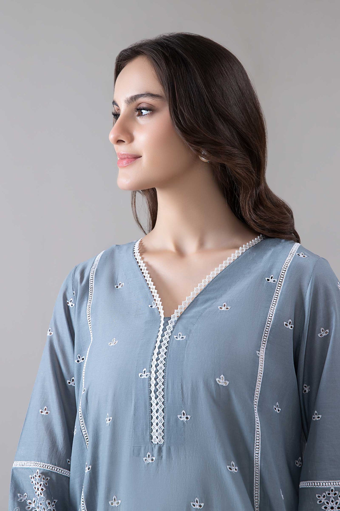 EMBROIDERED LAWN KURTA | MB-EF24-73