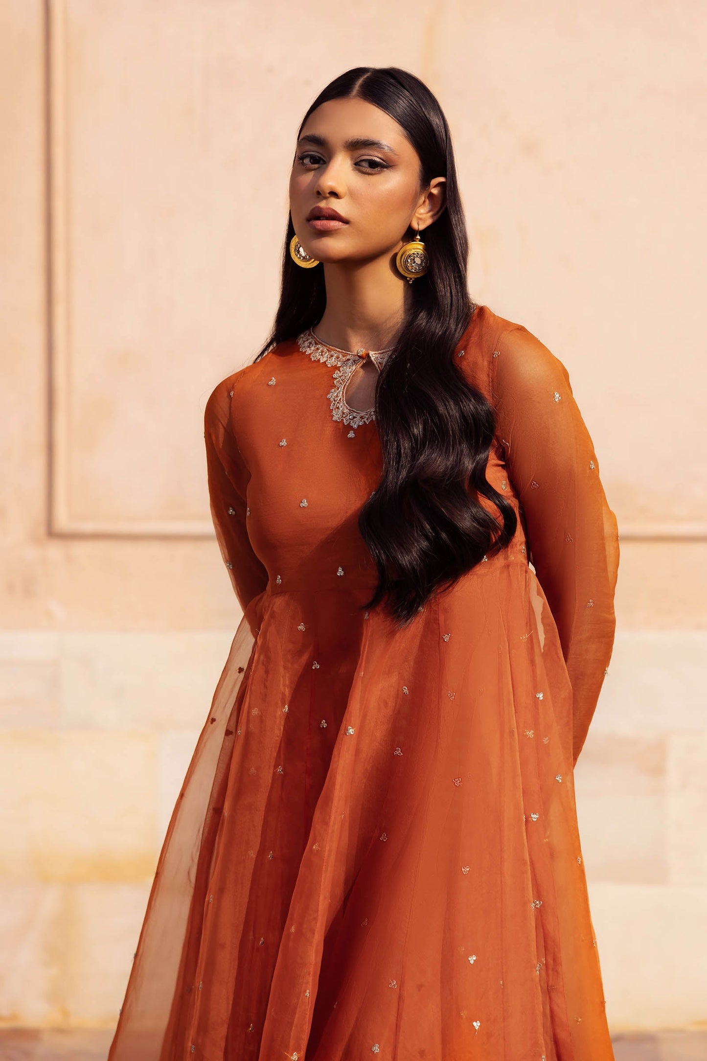 2 PIECE EMBROIDERED ORGANZA SUIT | MB-F24-512