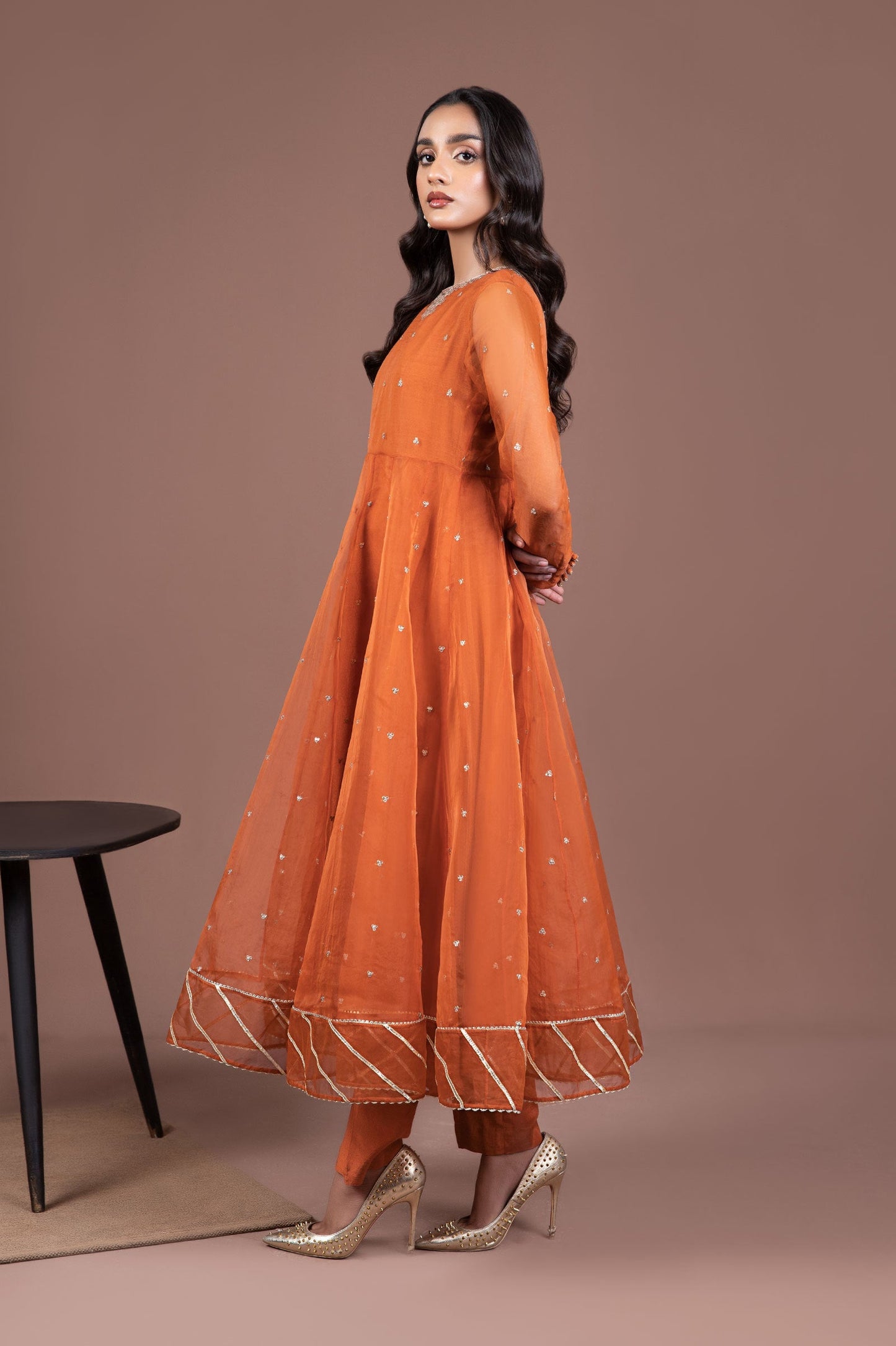 2 PIECE EMBROIDERED ORGANZA SUIT | MB-F24-512