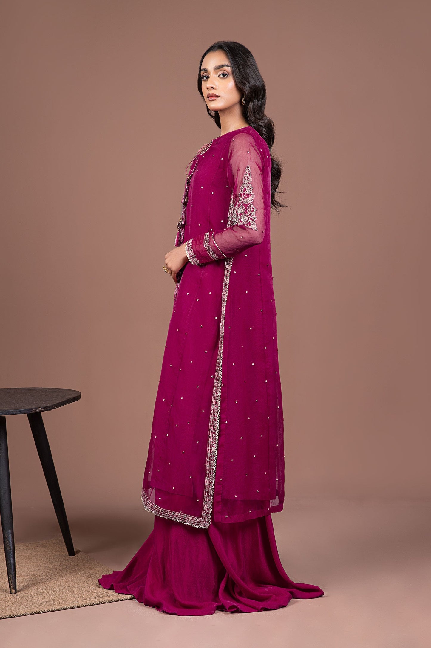 2 PIECE EMBROIDERED ORGANZA SUIT | MB-F24-517