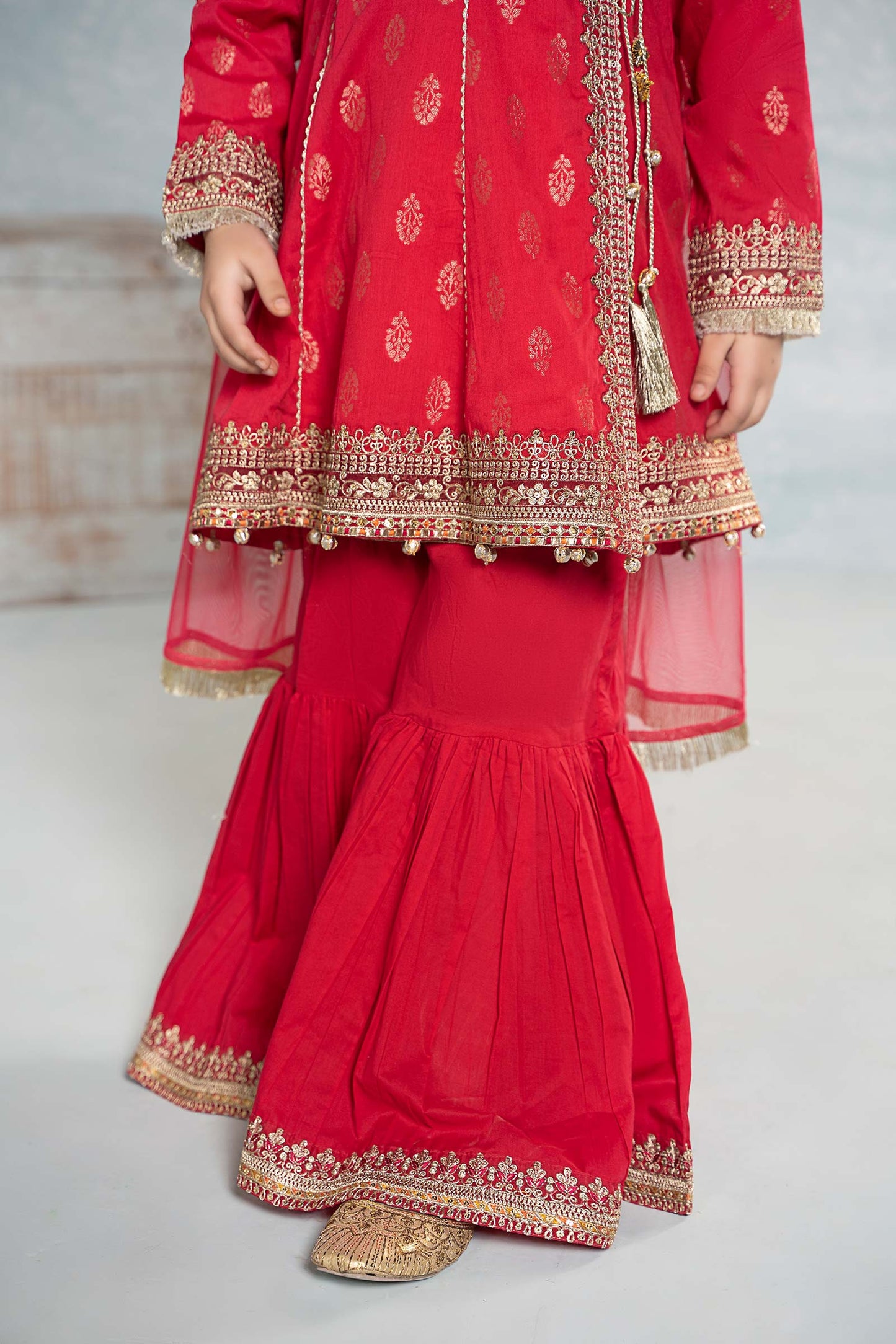 3 PIECE EMBROIDERED JACQUARD SUIT | MKD-EF24-12