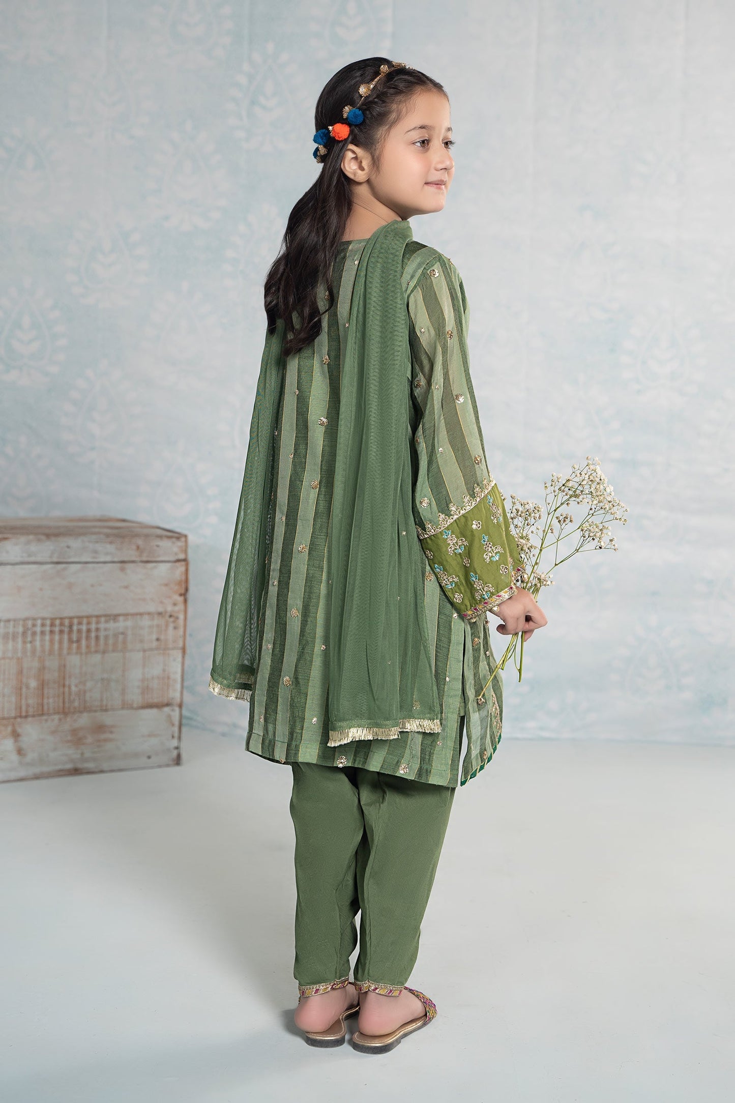 3 PIECE EMBROIDERED YARN DYED SUIT | MKD-EF24-03