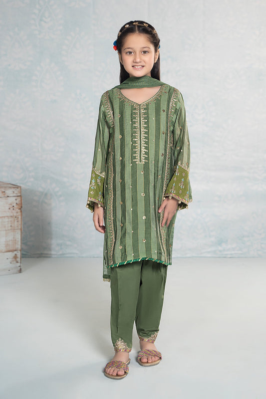 3 PIECE EMBROIDERED YARN DYED SUIT | MKD-EF24-03