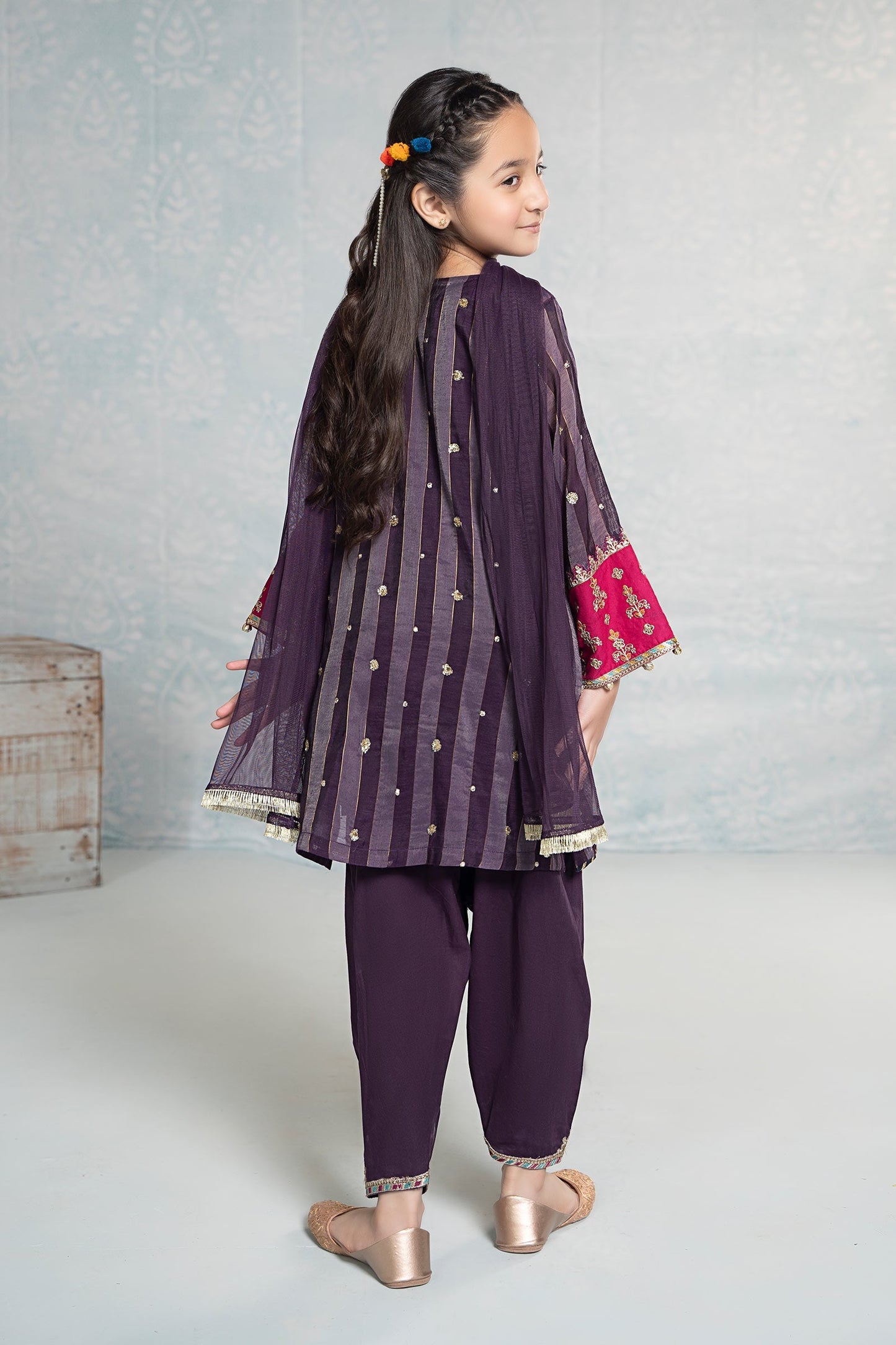 3 PIECE EMBROIDERED YARN DYED SUIT | MKD-EF24-03