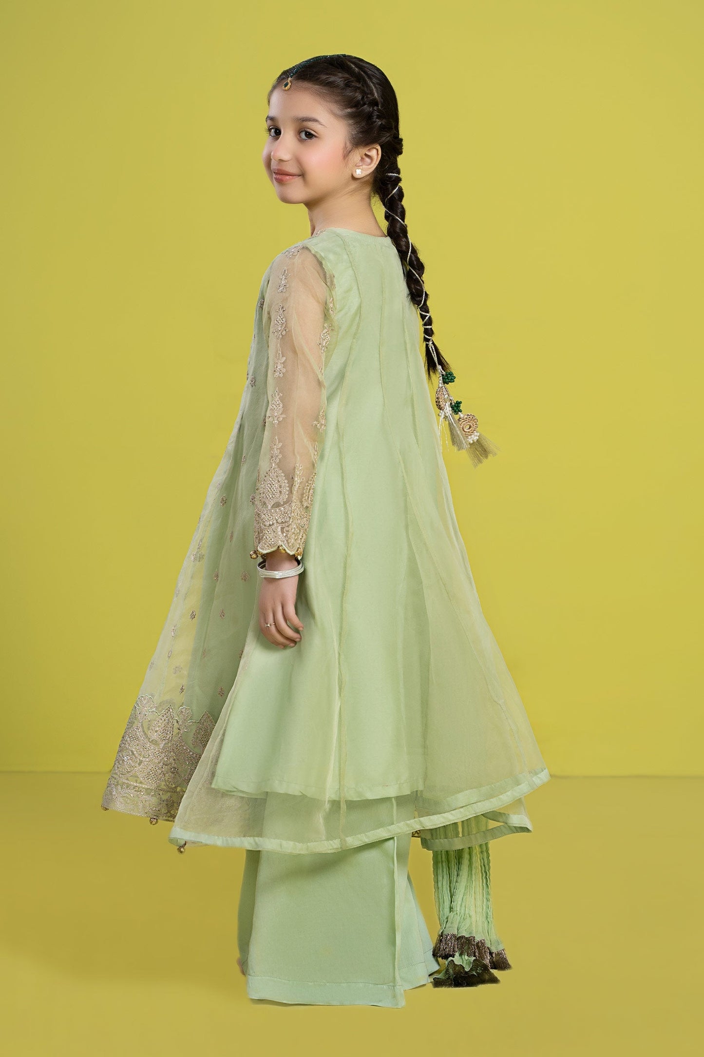 3 PIECE EMBROIDERED ORGANZA SUIT | MKS-EF24-05