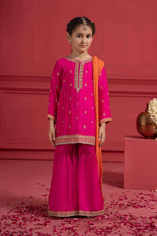 3 PIECE EMBROIDERED SILK SUIT | MKS-W23-26