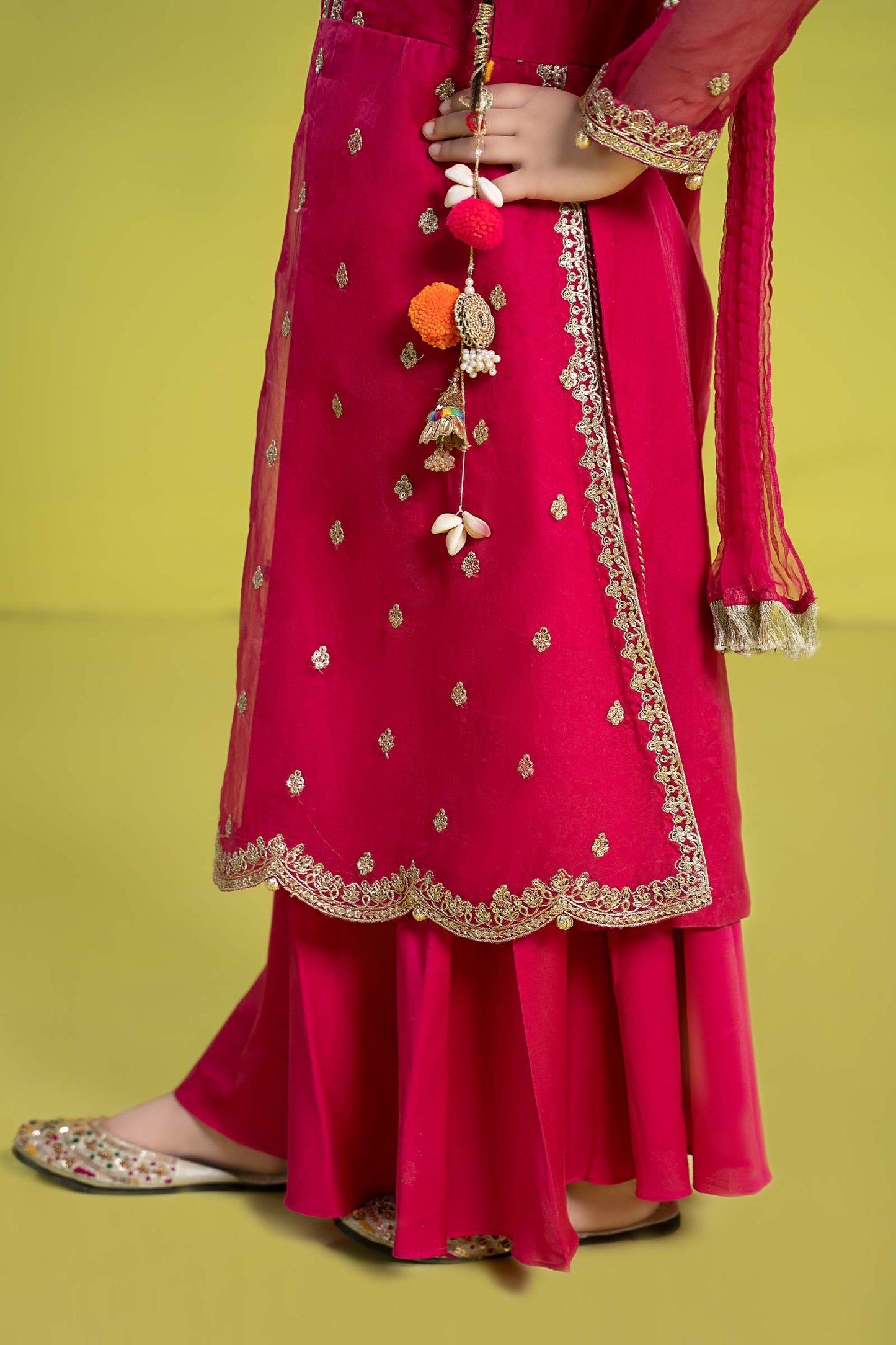 3 PIECE EMBROIDERED ORGANZA SUIT | MKS-EF24-23