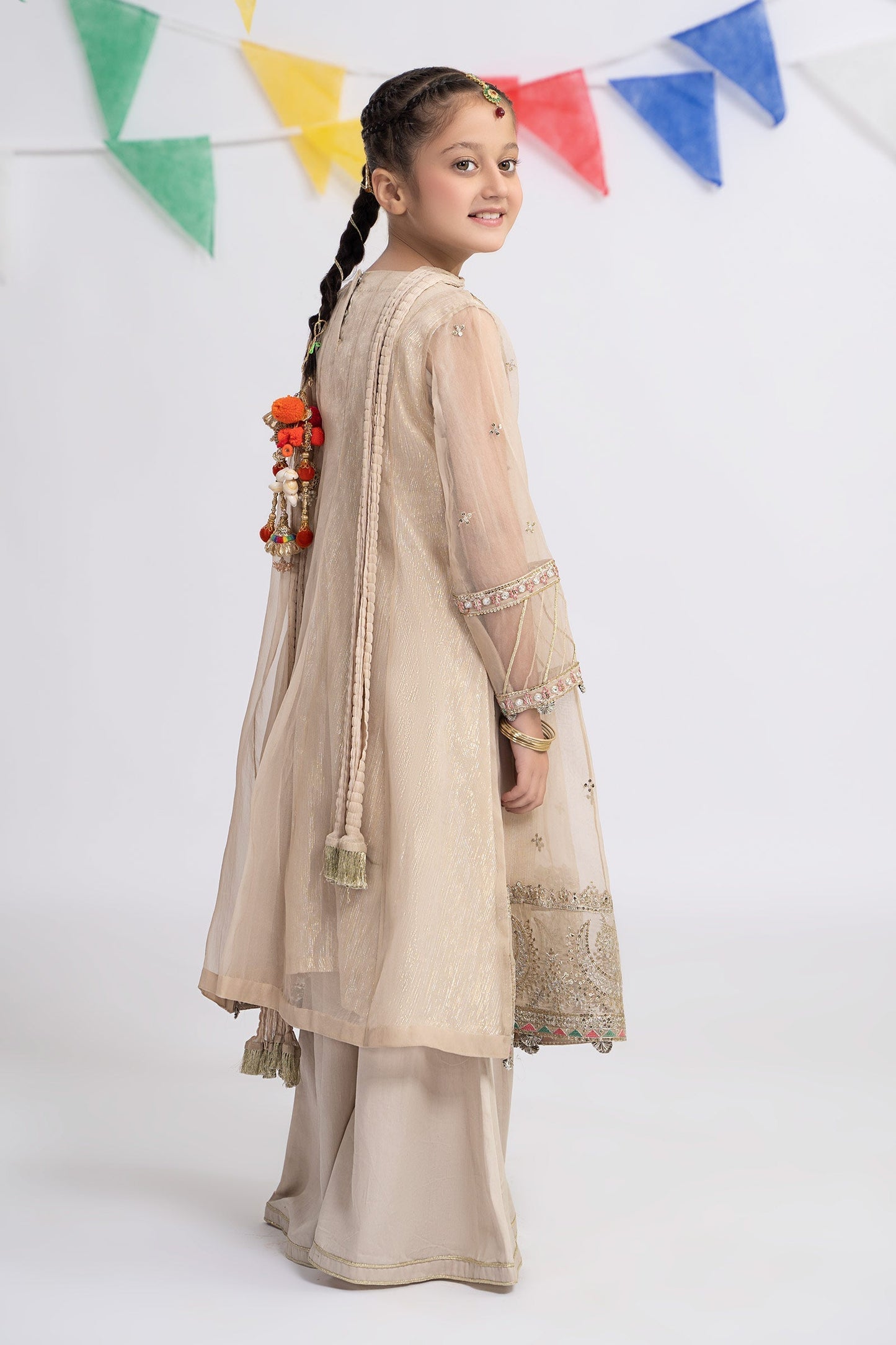 3 PIECE EMBROIDERED ORGANZA SUIT | MKS-EF24-26