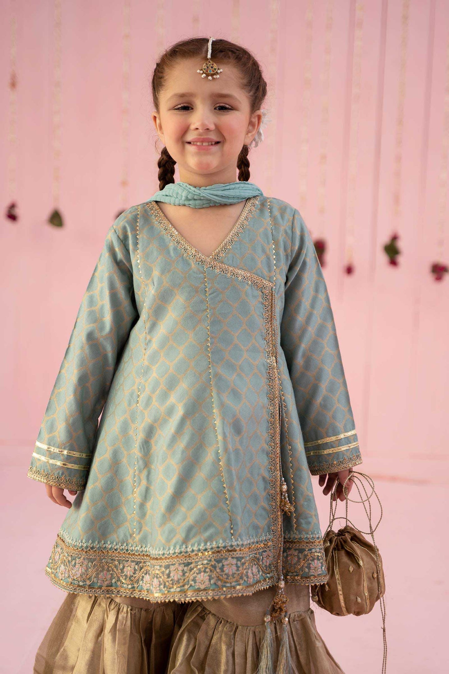 3 PIECE EMBROIDERED JACQUARD SUIT | MKS-EF24-13