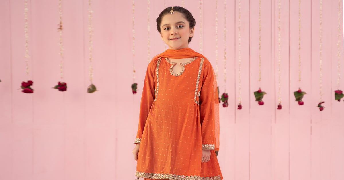 3 PIECE EMBROIDERED JACQUARD BROSHIA SUIT | MKD-EF24-16