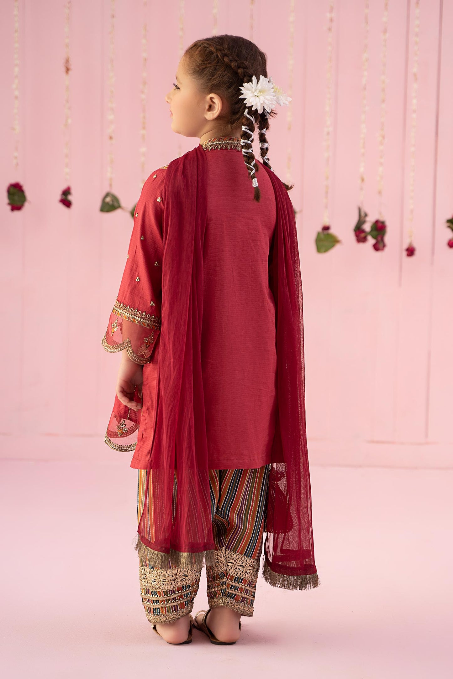 3 PIECE EMBROIDERED DOBBY SUIT | MKD-EF24-05