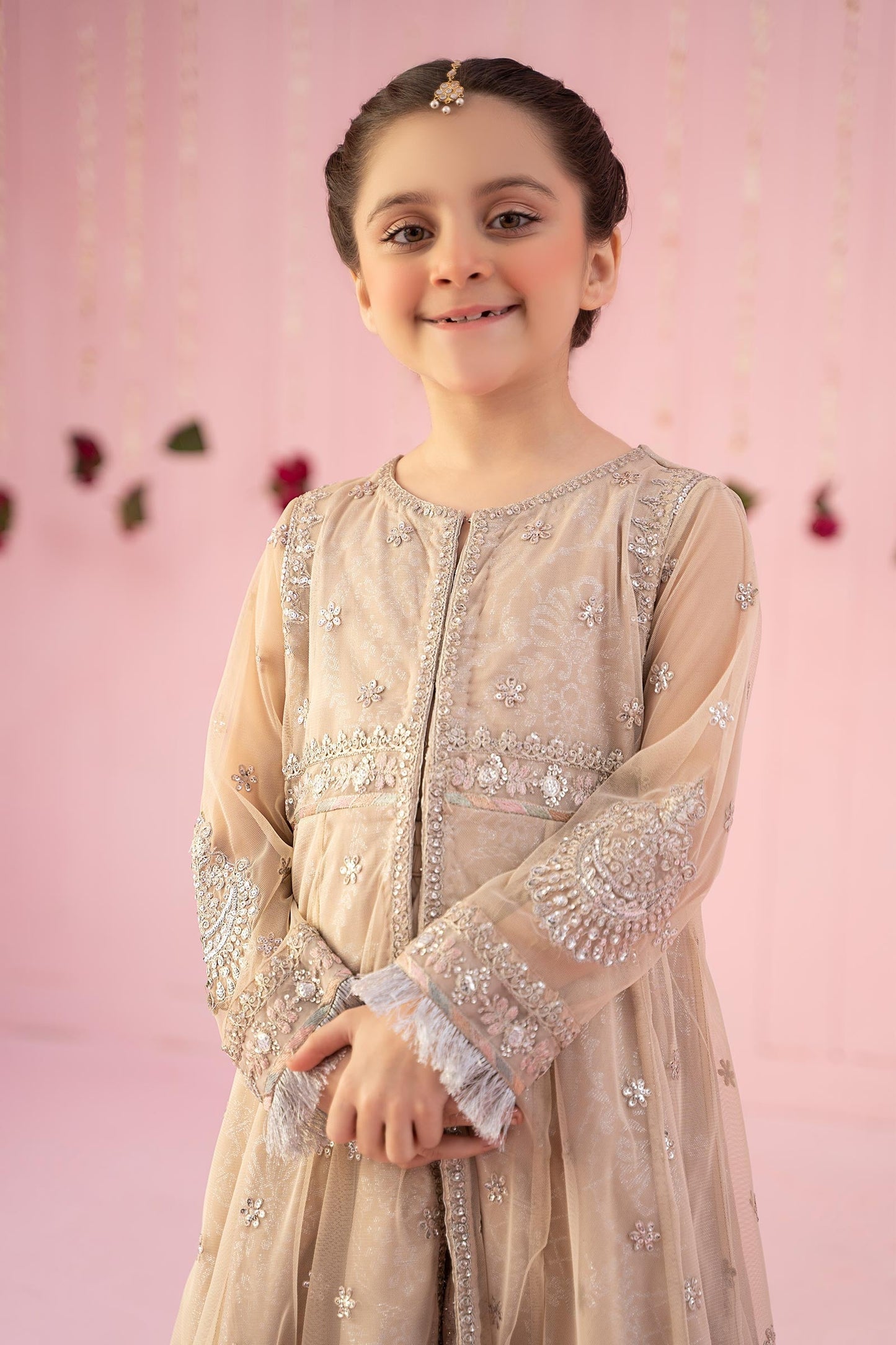 3 PIECE EMBROIDERED NET SUIT | MKS-EF24-08