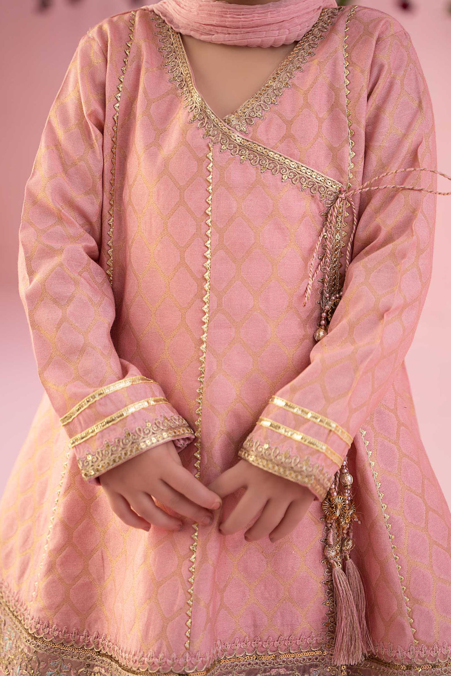 3 PIECE EMBROIDERED JACQUARD SUIT | MKS-EF24-13