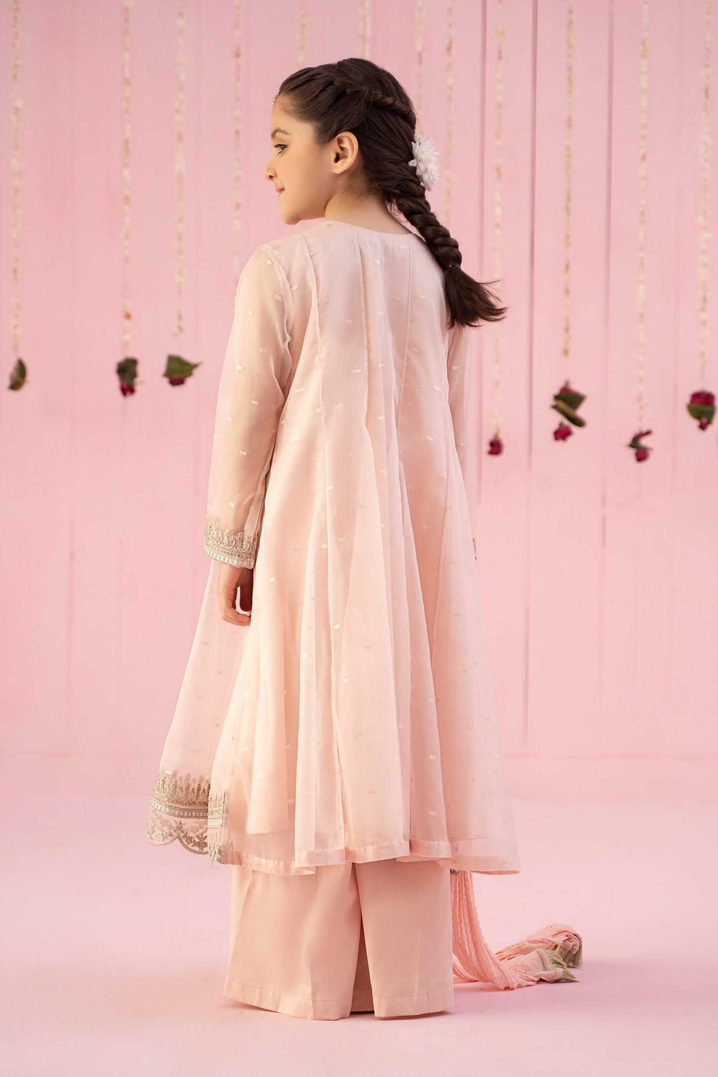 3 PIECE EMBROIDERED ORGANZA SUIT | MKS-EF24-19