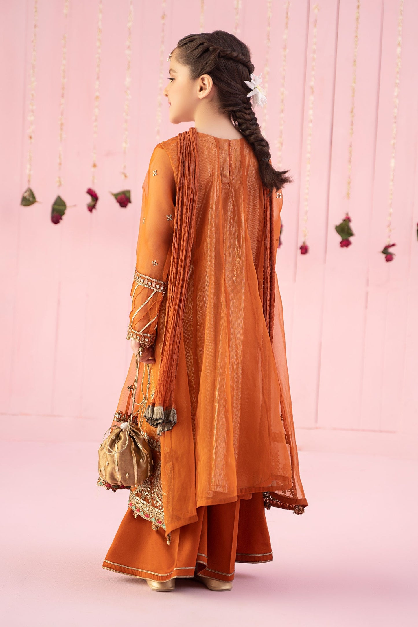 3 PIECE EMBROIDERED ORGANZA SUIT | MKS-EF24-26