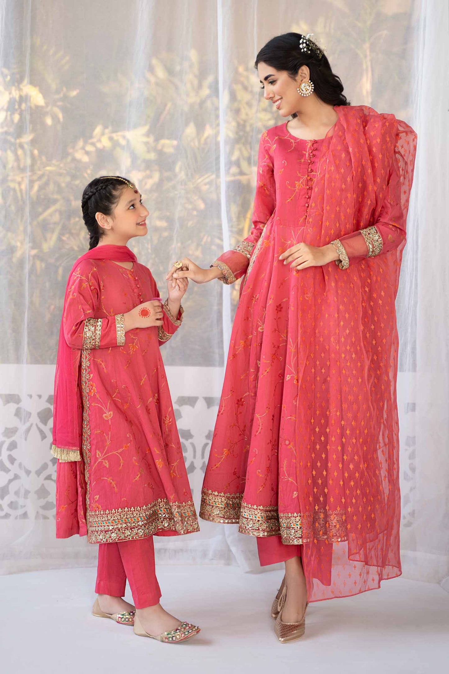 3 PIECE EMBROIDERED JACQUARD BROSHIA SUIT | DW-EF24-120