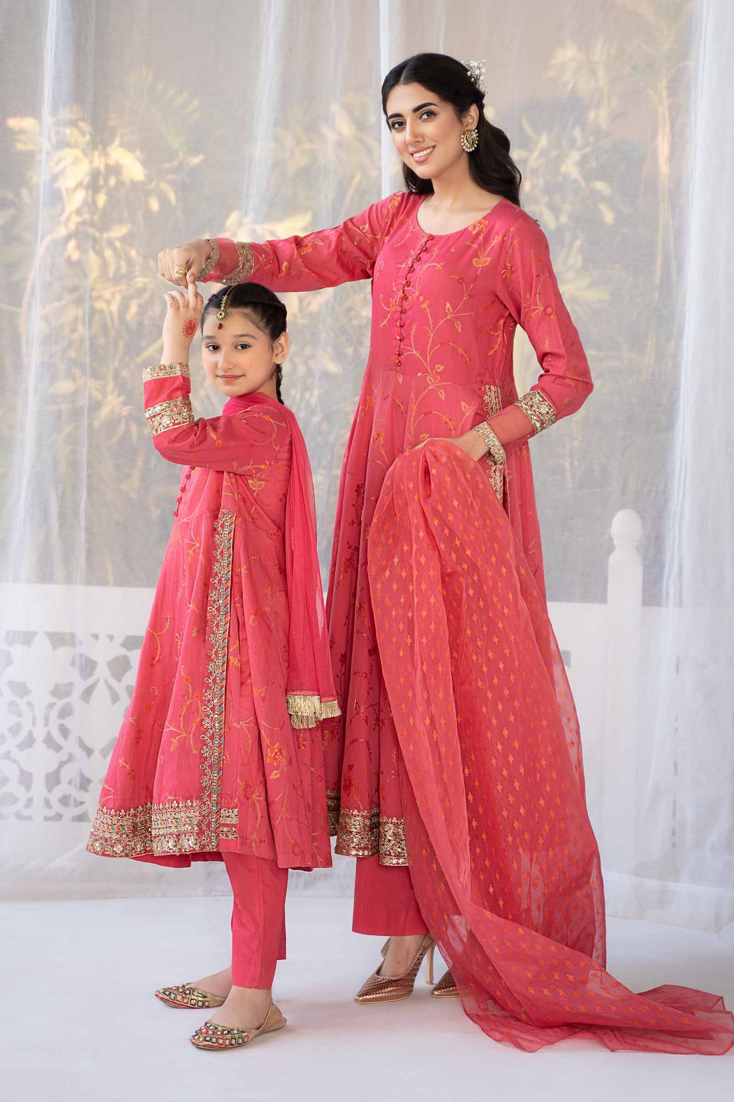 3 PIECE EMBROIDERED JACQUARD BROSHIA SUIT | DW-EF24-120