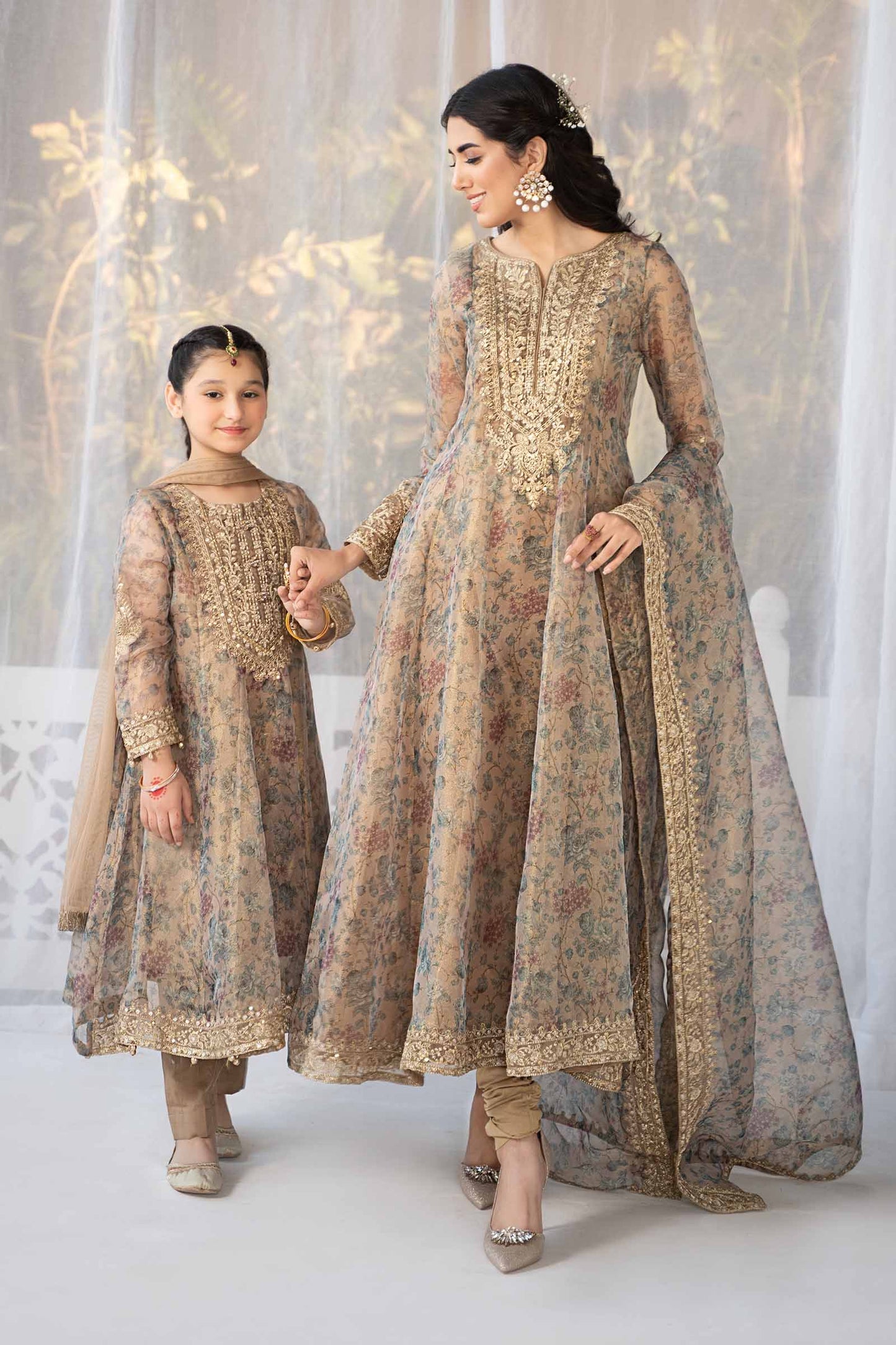 3 PIECE PRINTED ORGANZA MASOORI NET SUIT | DW-EF24-65