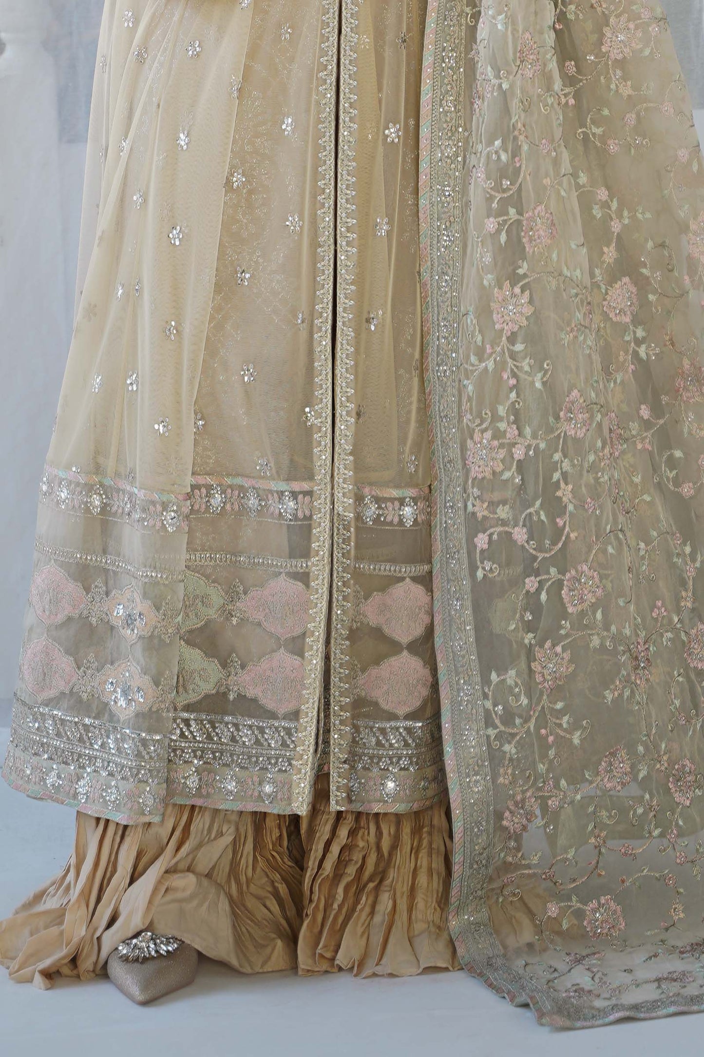 3 PIECE EMBROIDERED NET SUIT | SF-EF24-18