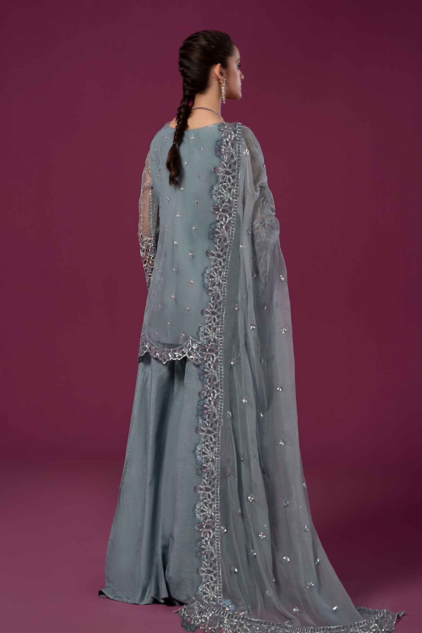 3 PIECE EMBROIDERED ORGANZA SUIT | SF-EF24-22