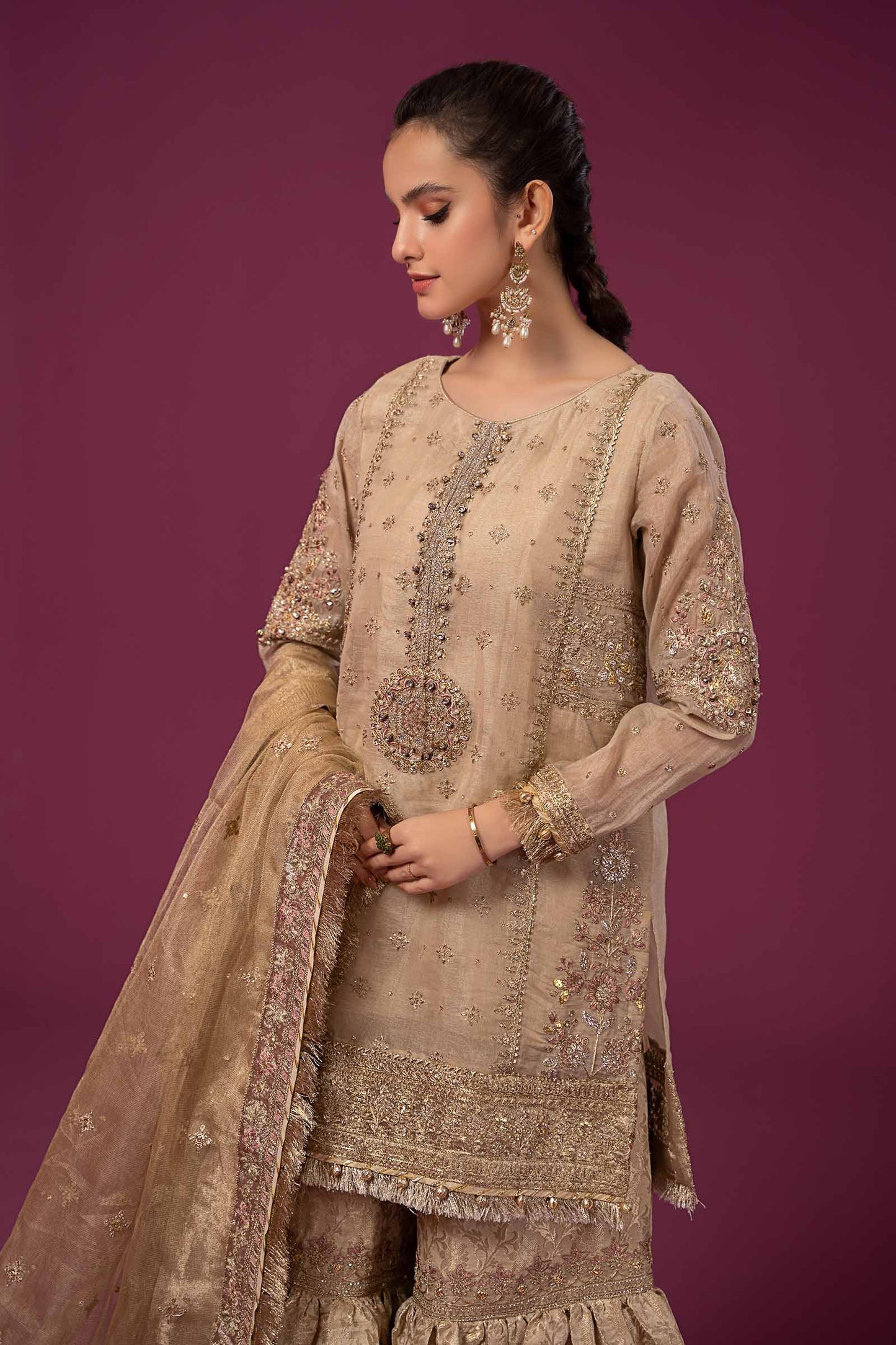 3 PIECE EMBROIDERED MASOORI SUIT | SF-EF24-35