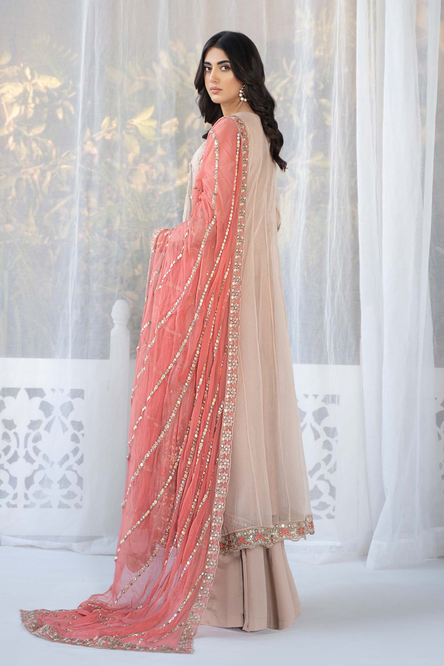 3 PIECE EMBROIDERED ORGANZA SUIT | SF-EF24-38