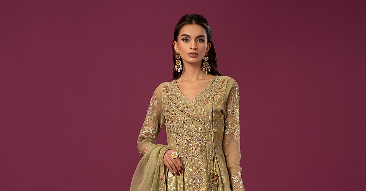 3 PIECE EMBROIDERED COTTON LUREX JACQUARD SUIT | SF-EF24-70