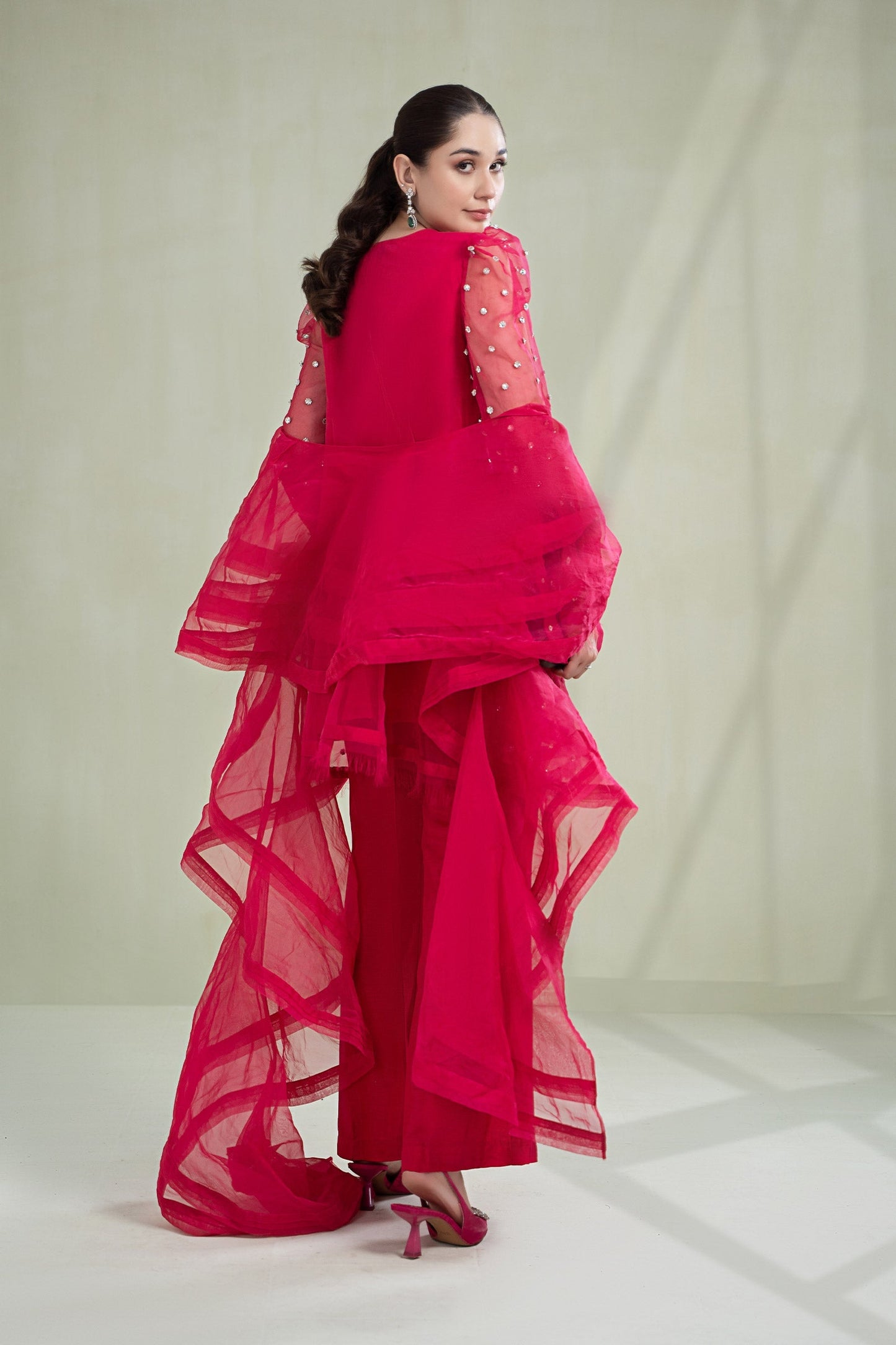 3 PIECE DYED ORGANZA SUIT | SF-PFW23-06