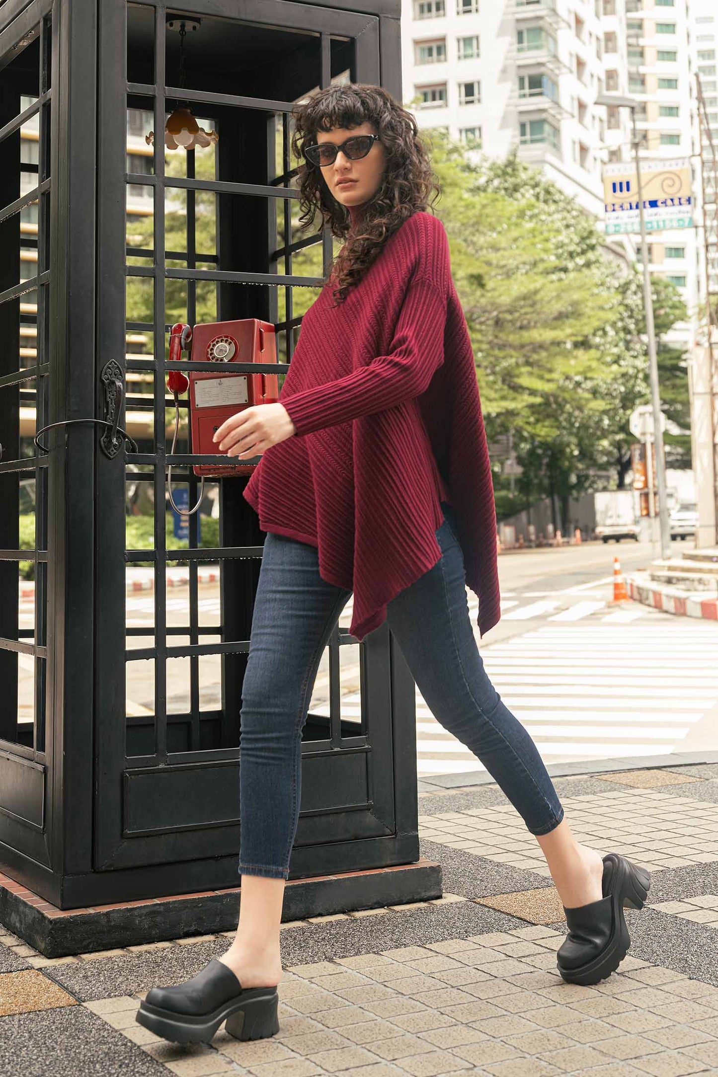 Asymmetrical Sweater (Free Size)