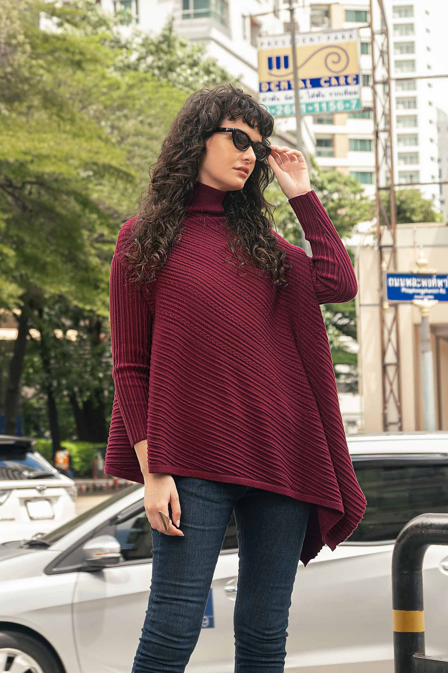 Asymmetrical Sweater (Free Size)