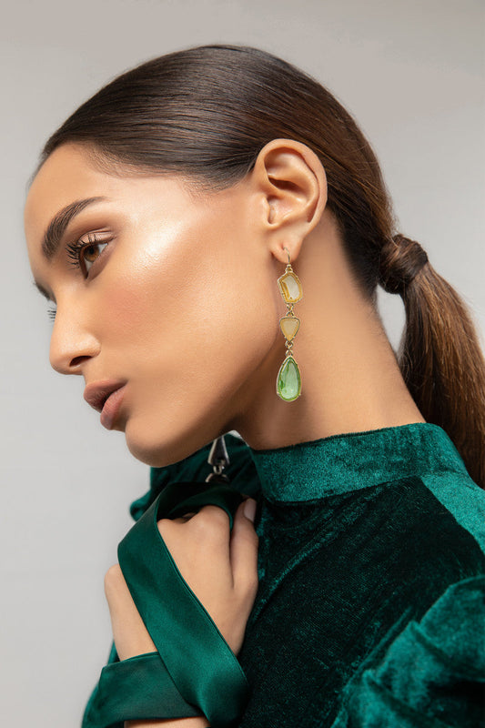 Earrings Green AER-W21-053