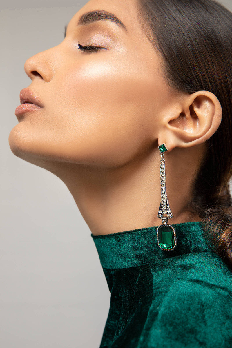 Earrings Emerald Green AER-W21-054