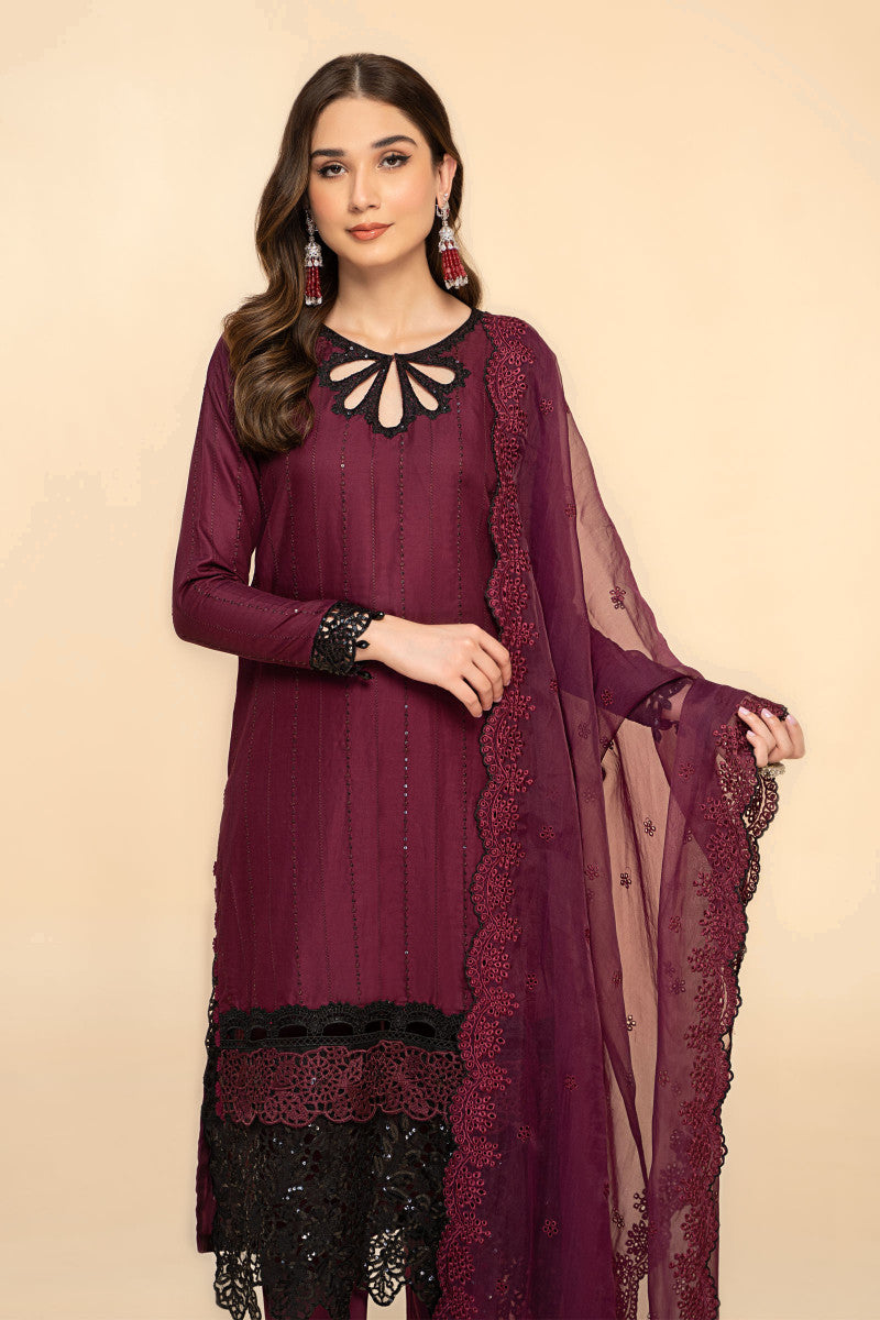 Suit Plum and Black CSS-501