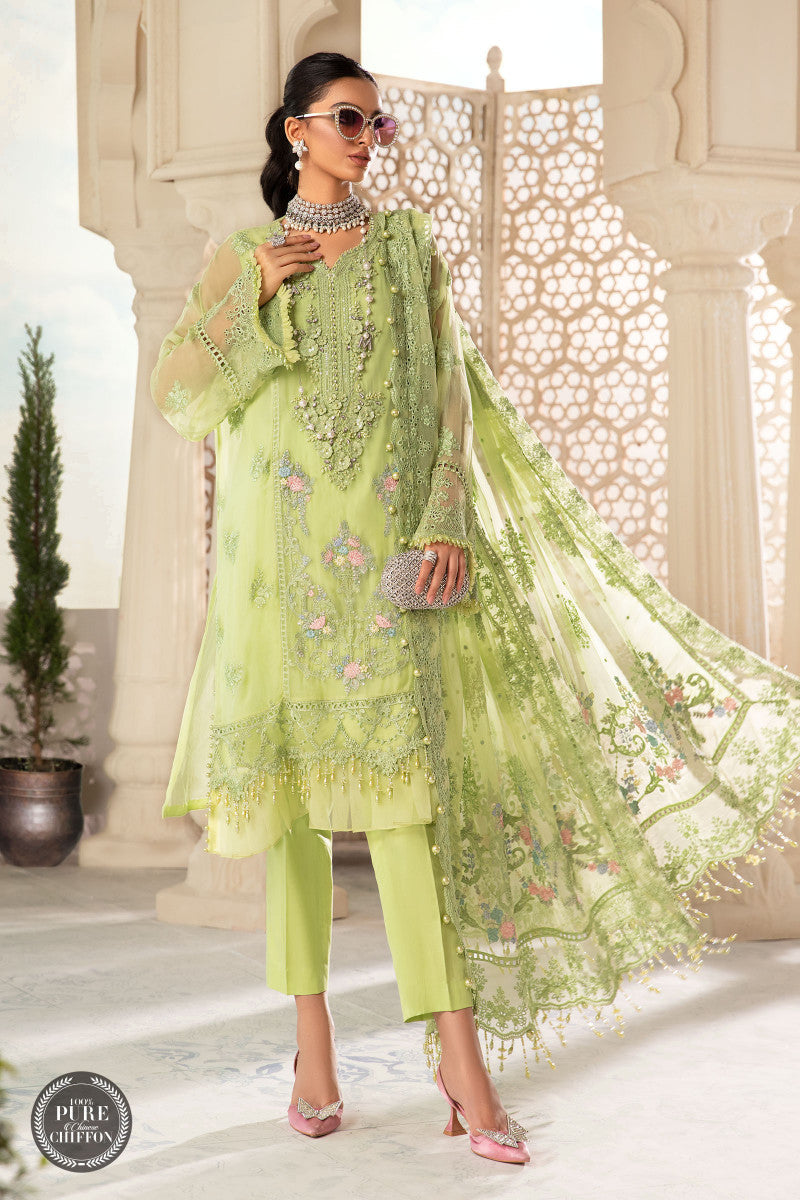 Unstitched Chiffon - MPC-22-207-Lime Green