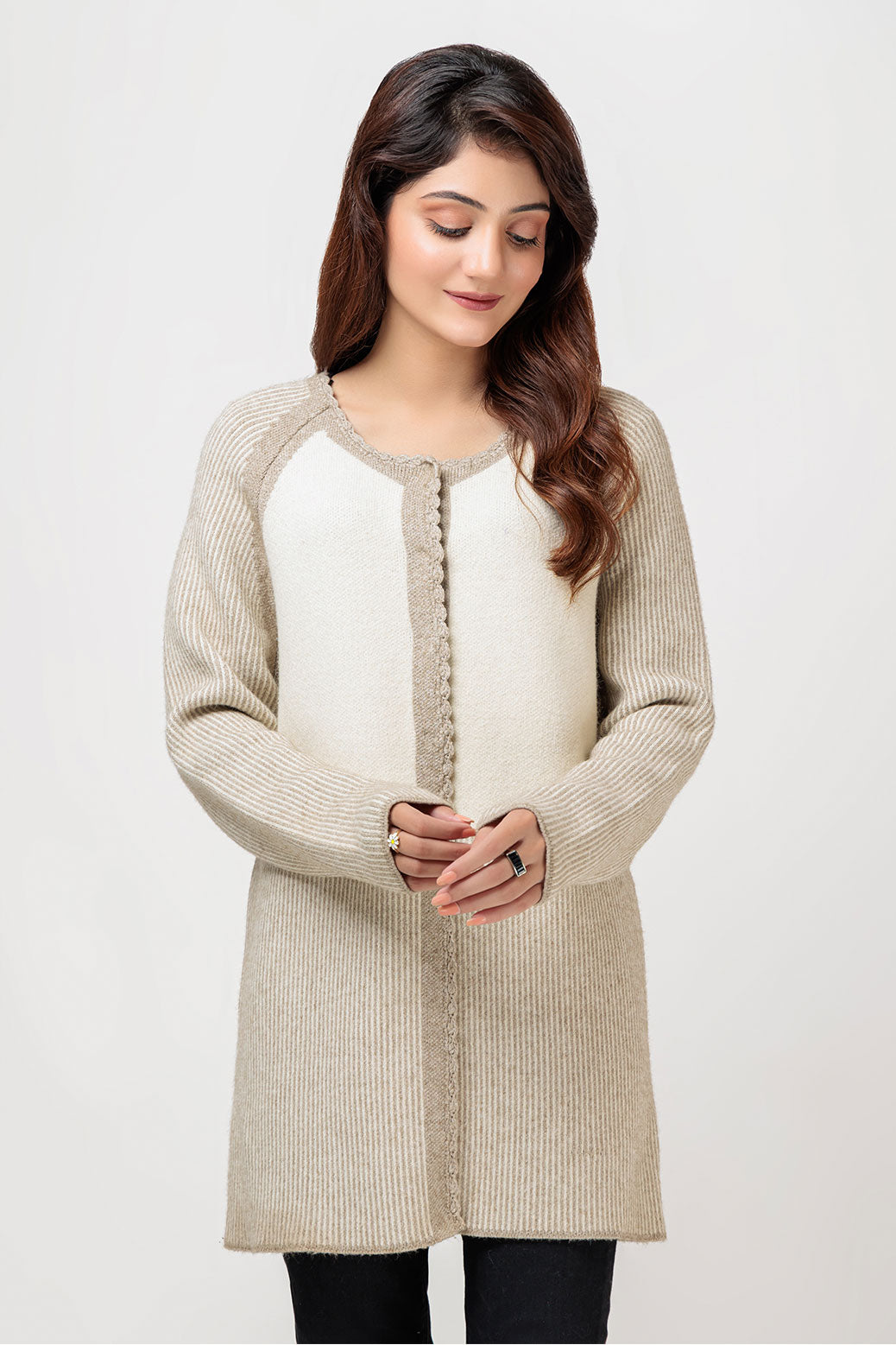 BEIGE-FULL SLEEVE-SWEATERS (22V-053-64)