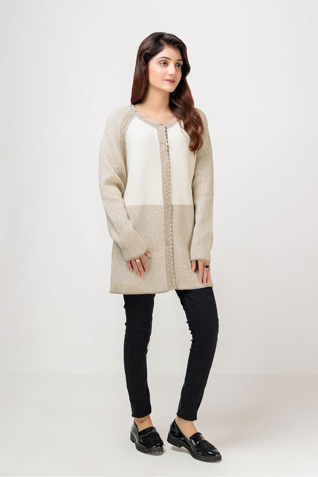 BEIGE-FULL SLEEVE-SWEATERS (22V-053-64)