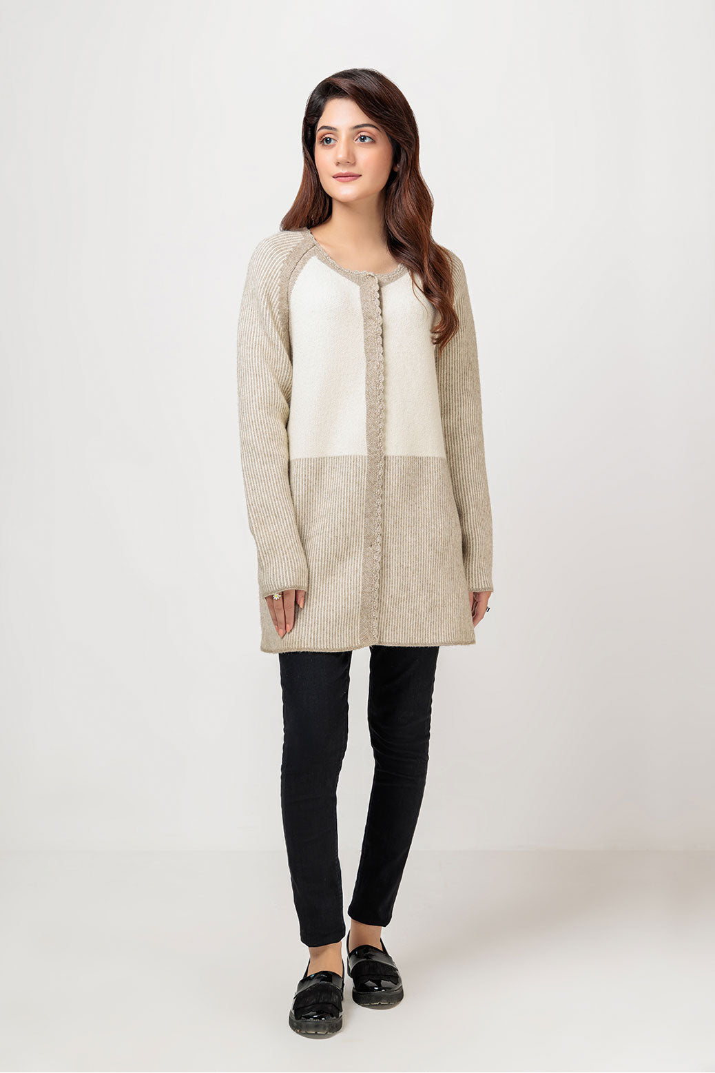 BEIGE-FULL SLEEVE-SWEATERS (22V-053-64)