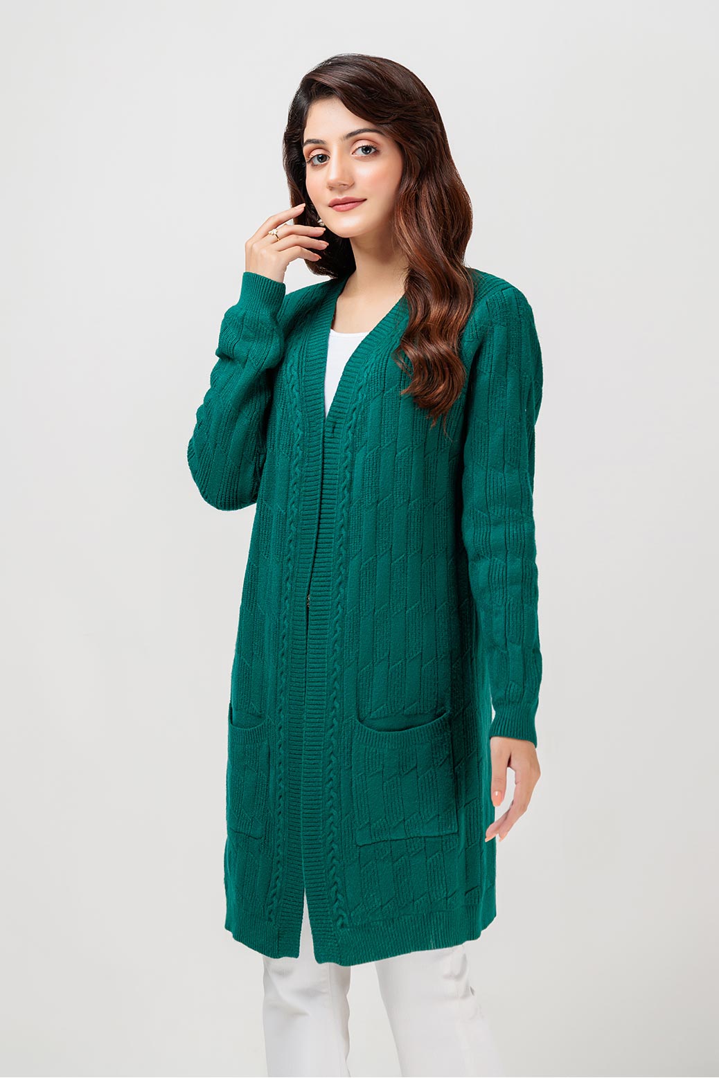 GREEN-FULL SLEEVE-SWEATERS (22V-074-64)