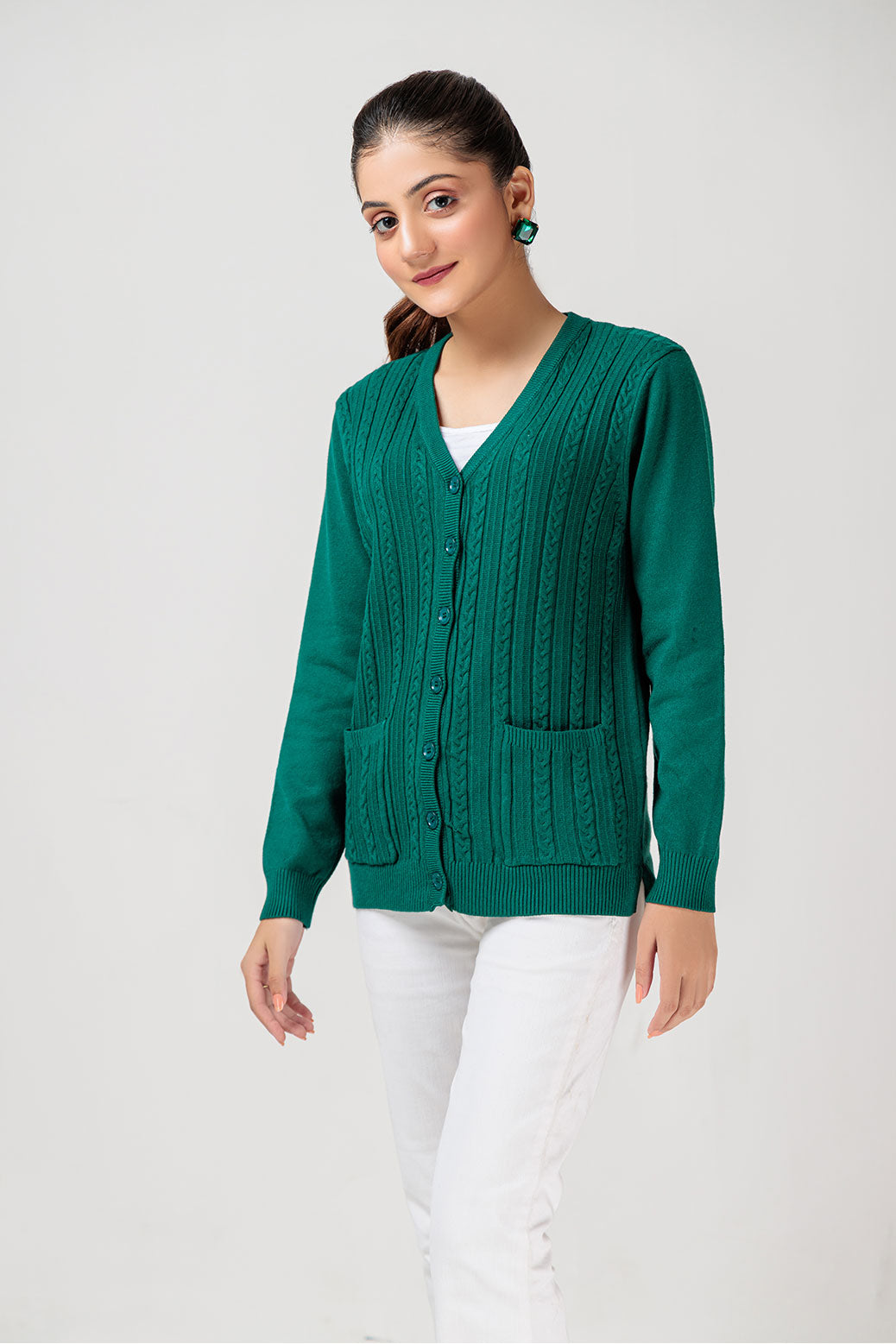 GREEN-FULL SLEEVE-SWEATERS (22V-083-64)