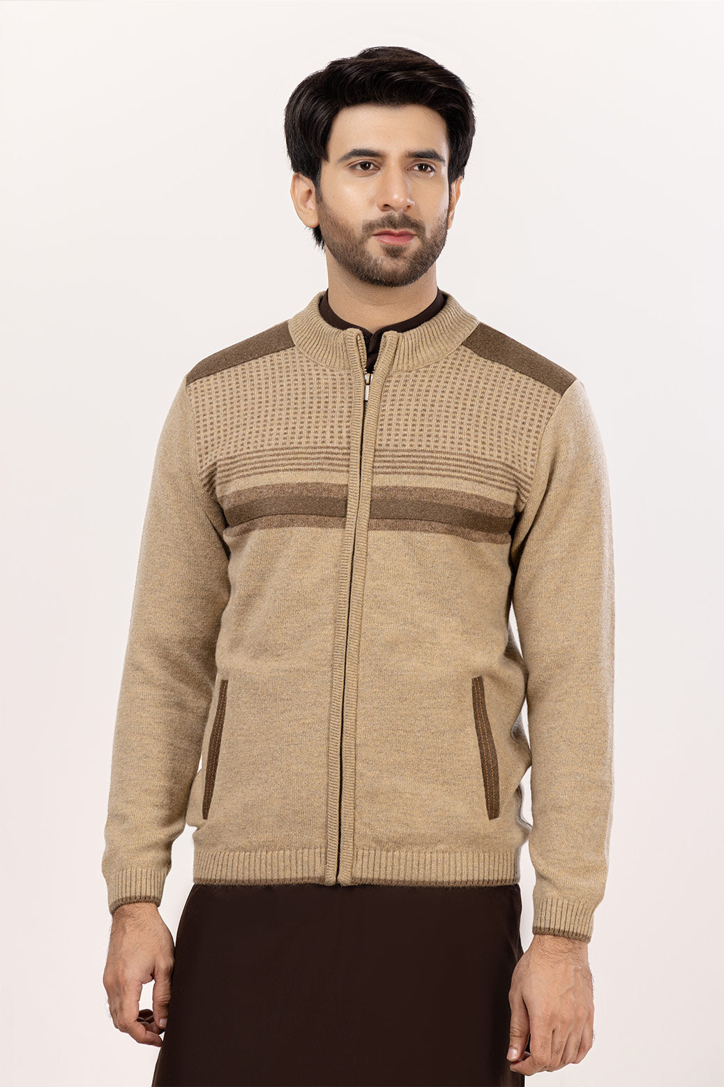 WHEAT-FULL SLEEVES-SWEATER (904-17)