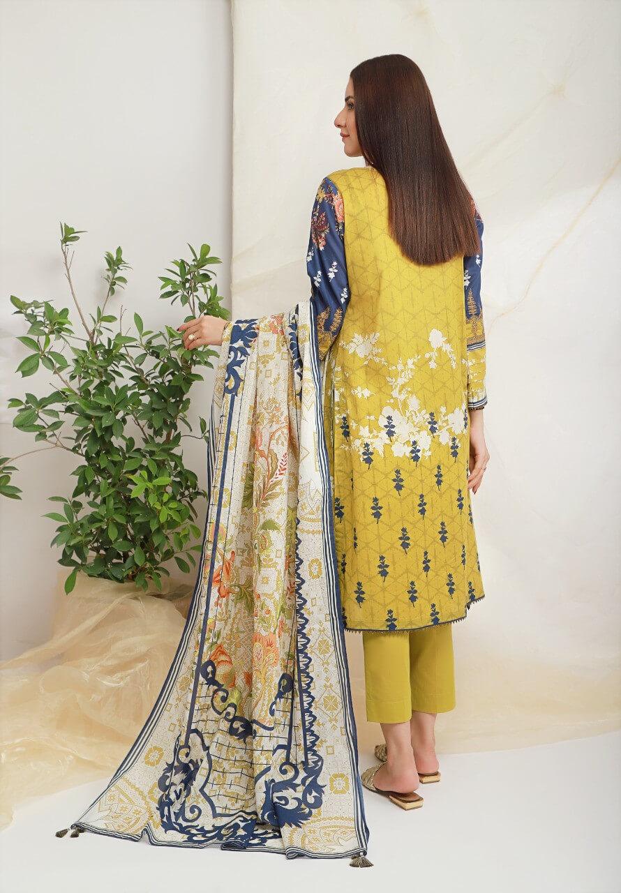 ACE Galleria Digital Embroidered Unstitched 3 Piece Lawn Suit ACE-12008 - FaisalFabrics.pk