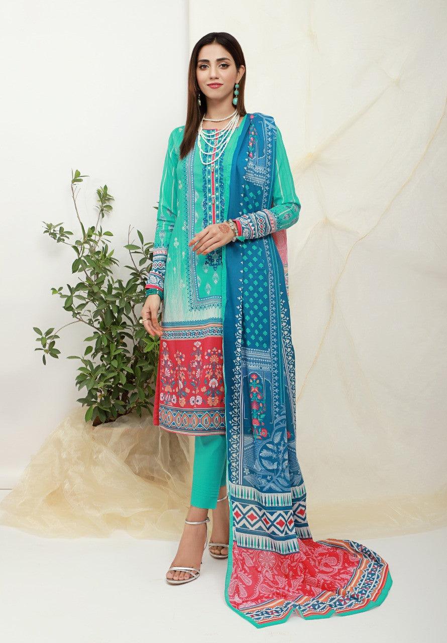 ACE Galleria Digital Embroidered Unstitched 3 Piece Lawn Suit ACE 12009 - FaisalFabrics.pk